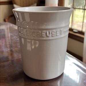 Le Creuset White Ceramic Utensil Crock